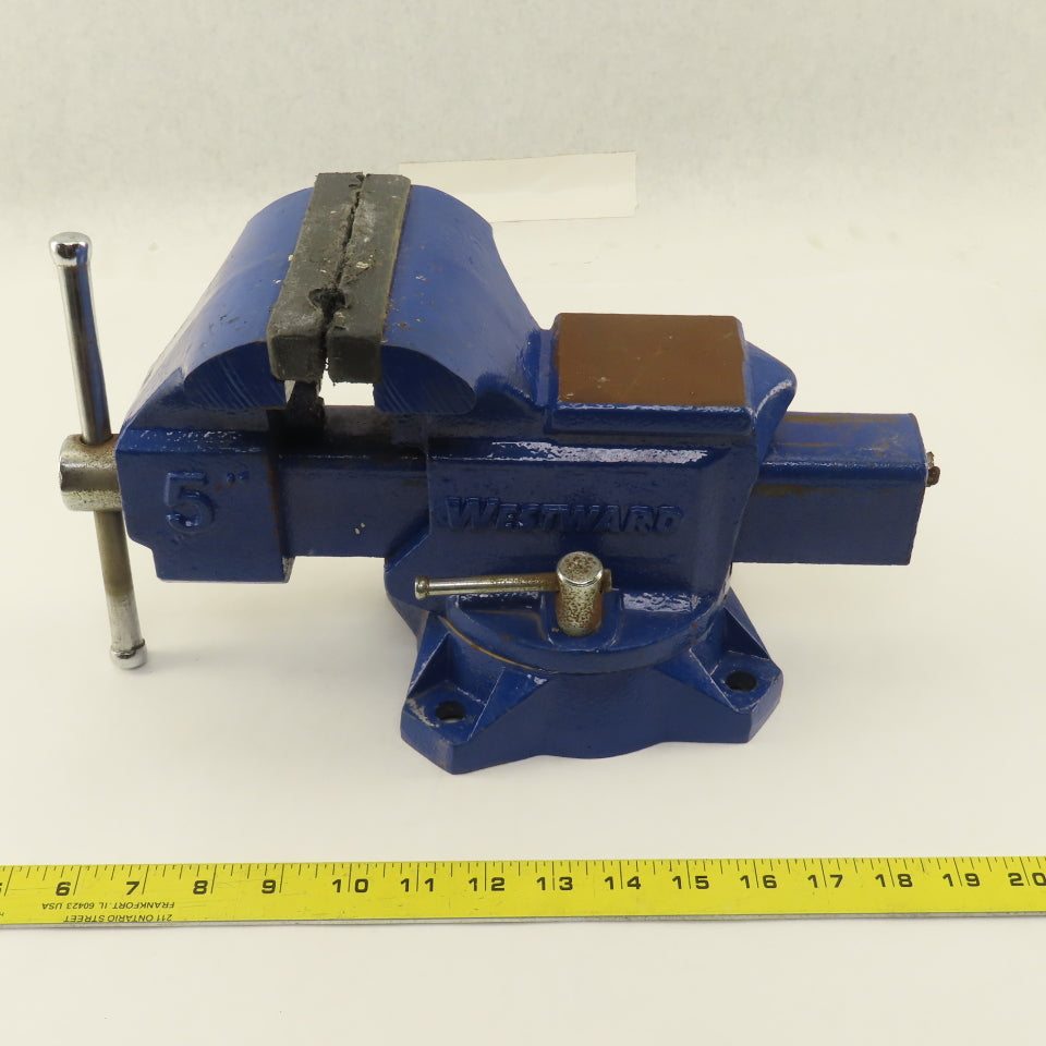 Westward 5" Jaw Combination Pipe Swivel Base Bench Vise 4" Open