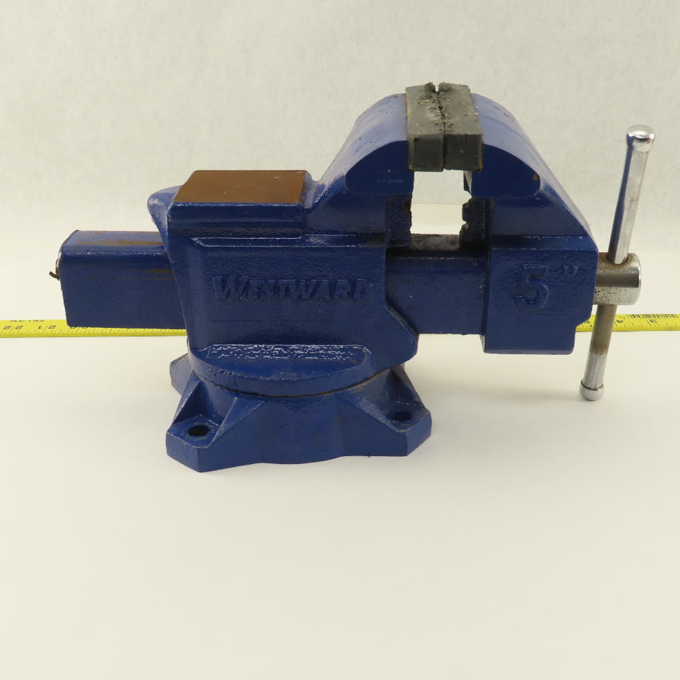 Westward 5" Jaw Combination Pipe Swivel Base Bench Vise 4" Open