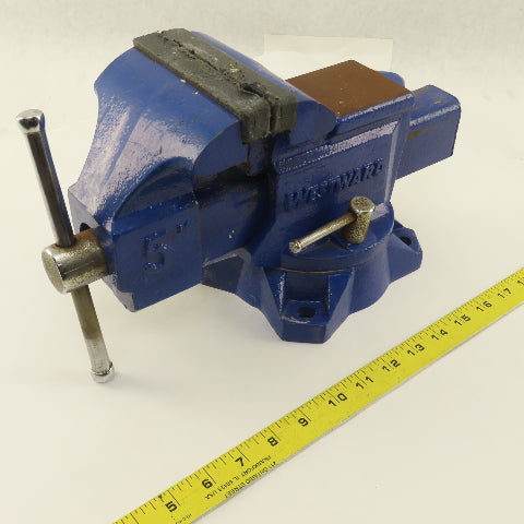 Westward 5" Jaw Combination Pipe Swivel Base Bench Vise 4" Open
