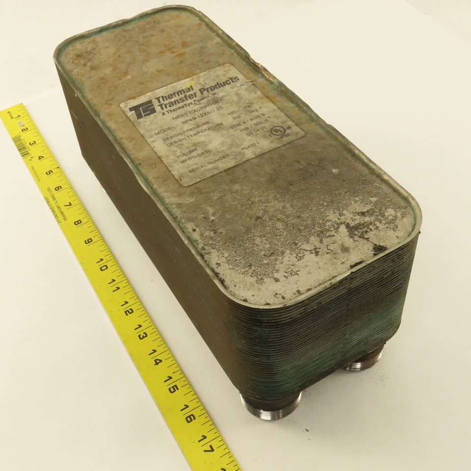 Thermal Transfer BP40-12x5/1.25 Brazed Plate Heat Exchanger 350° 450PSI
