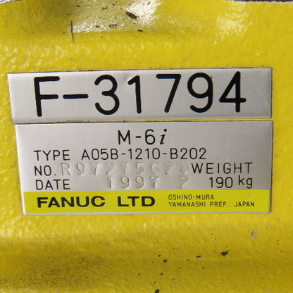 Fanuc A05B-1210-B202 M-6i Robotic Manipulator Floor Casting Assembly