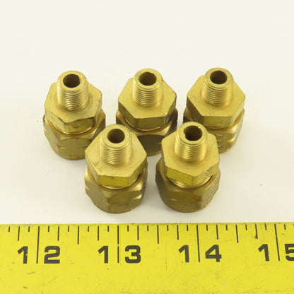 Gould 3/8" Hose x 1/8" NPT Brass Flex Compression Straight Fittings Lot Of 5
