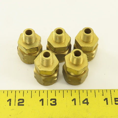 Gould 3/8" Hose x 1/8" NPT Brass Flex Compression Straight Fittings Lot Of 5