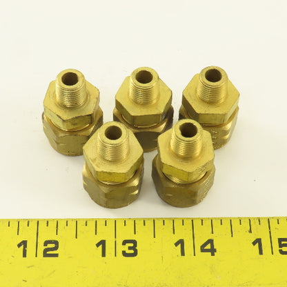 Gould 3/8" Hose x 1/8" NPT Brass Flex Compression Straight Fittings Lot Of 5