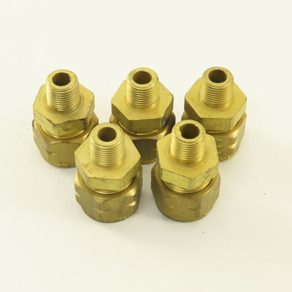 Gould 3/8" Hose x 1/8" NPT Brass Flex Compression Straight Fittings Lot Of 5
