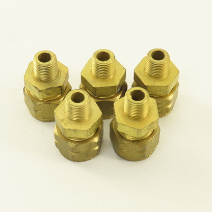Gould 3/8" Hose x 1/8" NPT Brass Flex Compression Straight Fittings Lot Of 5