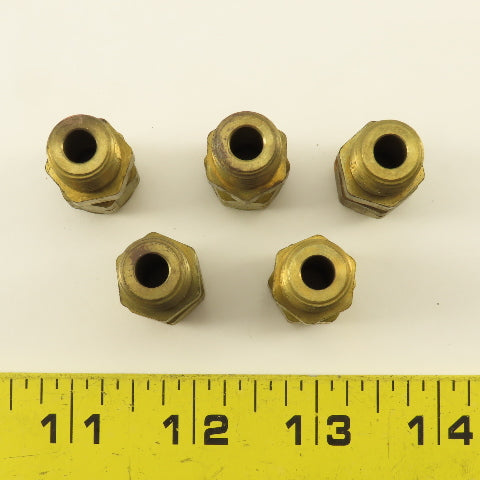 Imperial Flex 5/16" Hose x 1/4" NPT Brass Compression Straight Union Lot Of 5