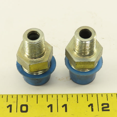 3/4" Flare x 1/4 NPT Steel Straight Male Fitting Lot Of 2