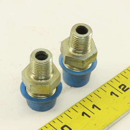 3/4" Flare x 1/4 NPT Steel Straight Male Fitting Lot Of 2