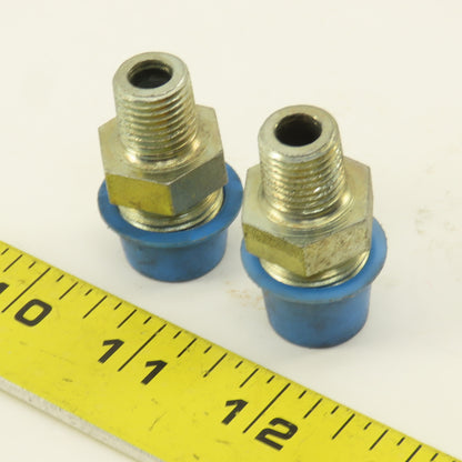 3/4" Flare x 1/4 NPT Steel Straight Male Fitting Lot Of 2