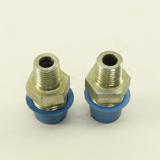 3/4" Flare x 1/4 NPT Steel Straight Male Fitting Lot Of 2
