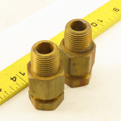 5/8" Compression x 1/2" Brass Male Fitting Lot Of 2