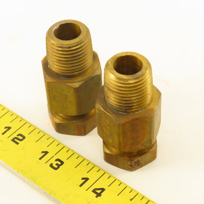 5/8" Compression x 1/2" Brass Male Fitting Lot Of 2