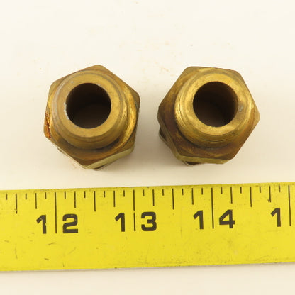 5/8" Compression x 1/2" Brass Male Fitting Lot Of 2