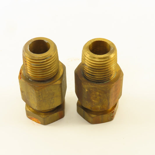 5/8" Compression x 1/2" Brass Male Fitting Lot Of 2