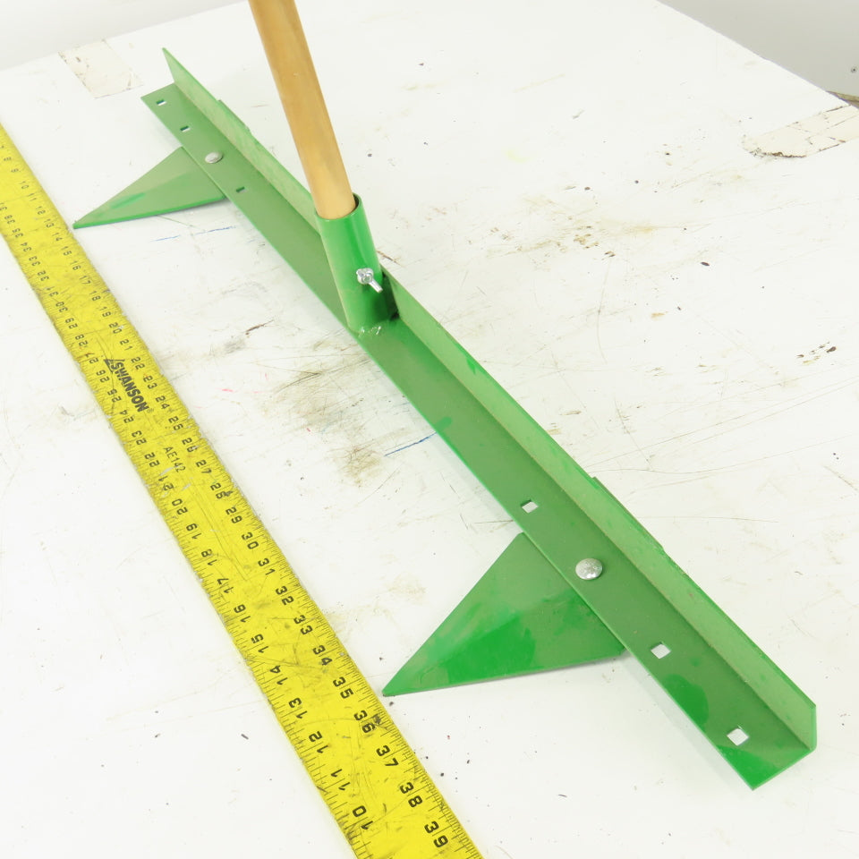Green Aluminum 2 Row Planting Pointed Hoe Garden Tool Furrow Maker W/56" Handle