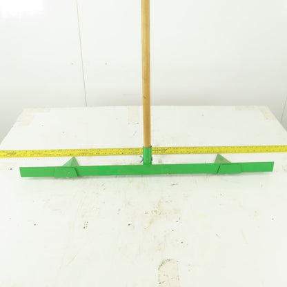 Green Aluminum 2 Row Planting Pointed Hoe Garden Tool Furrow Maker W/56" Handle