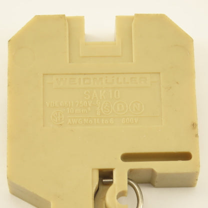 Weidmuller SAK10 14-6 AWG 600V Wire Terminal Block Lot Of 24