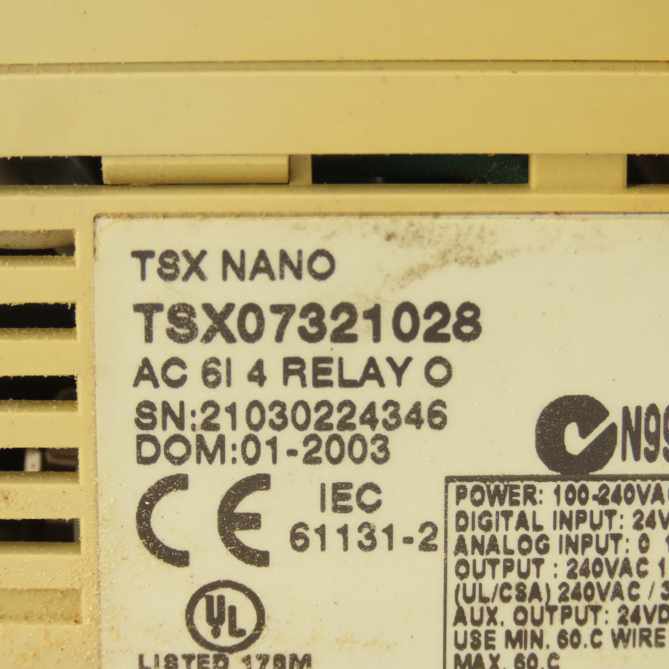 Schneider TSX07321028 TSX Nano 100-240VAC 4 Relay Output Module