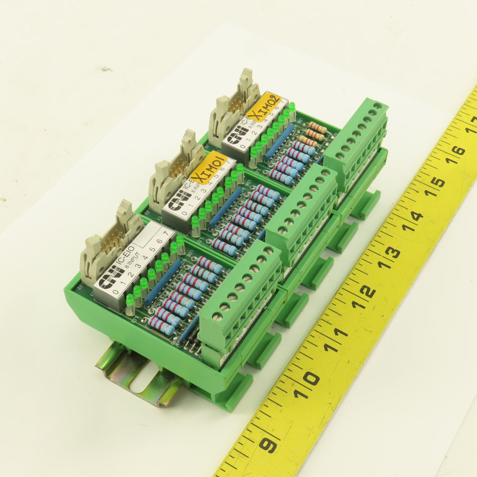 CNI IC-EIO/B 8 Channel Input Module Lot Of 3 DIN Mount