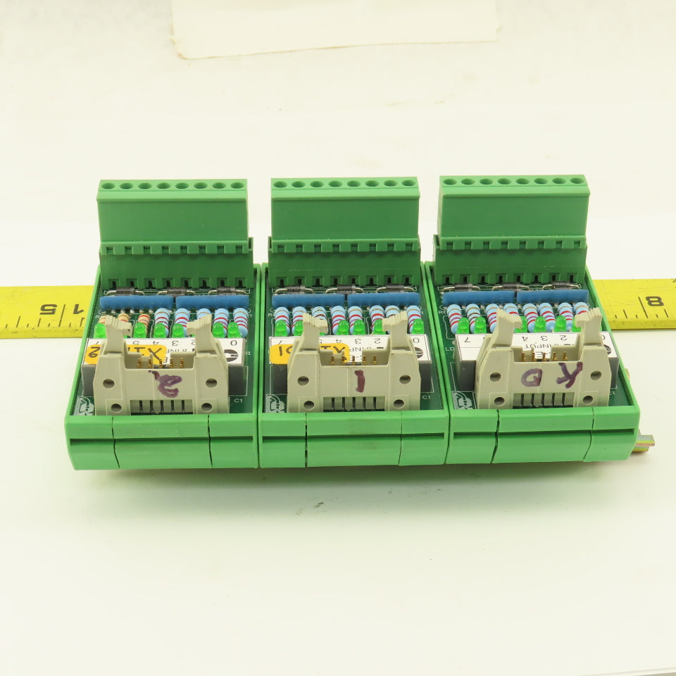 CNI IC-EIO/B 8 Channel Input Module Lot Of 3 DIN Mount