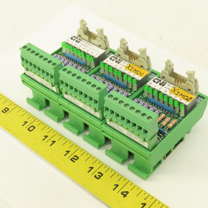 CNI IC-EIO/B 8 Channel Input Module Lot Of 3 DIN Mount