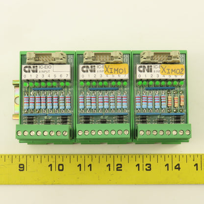 CNI IC-EIO/B 8 Channel Input Module Lot Of 3 DIN Mount