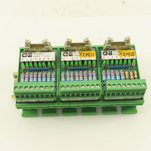 CNI IC-EIO/B 8 Channel Input Module Lot Of 3 DIN Mount
