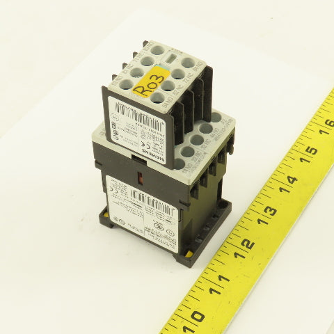Siemens 3RH1131-1AF00 110V Contactor Relay W/ 3RH1911-1FA11 Auxiliary