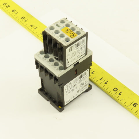 Siemens 3RH1131-1AF00 110V Contactor Relay W/ 3RH1911-1FA11 Auxiliary