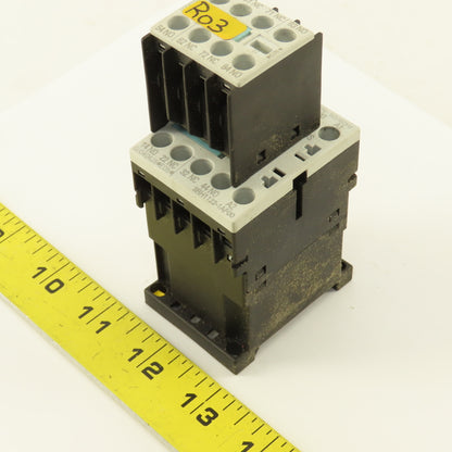 Siemens 3RH1131-1AF00 110V Contactor Relay W/ 3RH1911-1FA11 Auxiliary