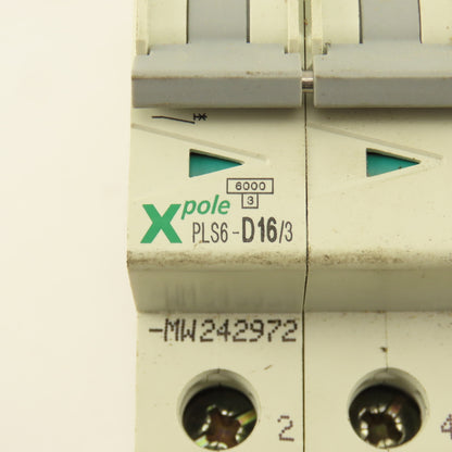 Moeller PLS6-D16/3 X Pole 16A 400V 3 Pole Circuit Breaker
