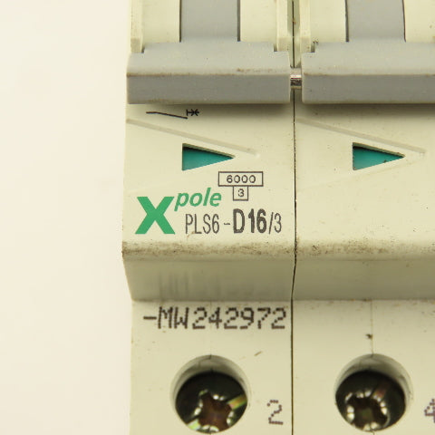 Moeller PLS6-D16/3 X Pole 16A 400V 3 Pole Circuit Breaker