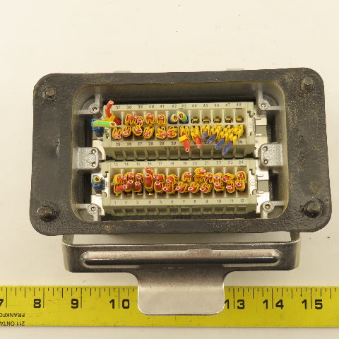 ILME 48 Pin Screw Terminal Self Closing Cam Lock Machine Connector 16A 400V
