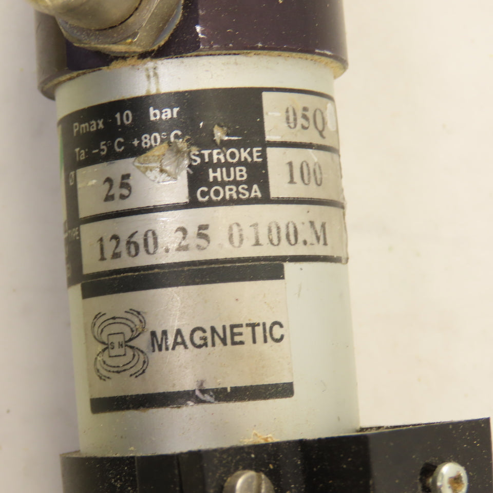 Pneumax 1260.25.0100.M 25mm Bore 100mm Stroke Magnetic Position Air Cylinder