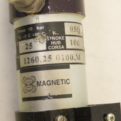 Pneumax 1260.25.0100.M 25mm Bore 100mm Stroke Magnetic Position Air Cylinder