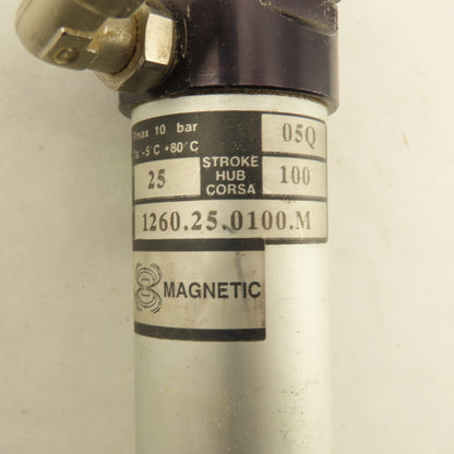 Pneumax 1260.25.0100.M 25mm Bore 100mm Stroke Magnetic Position Air Cylinder