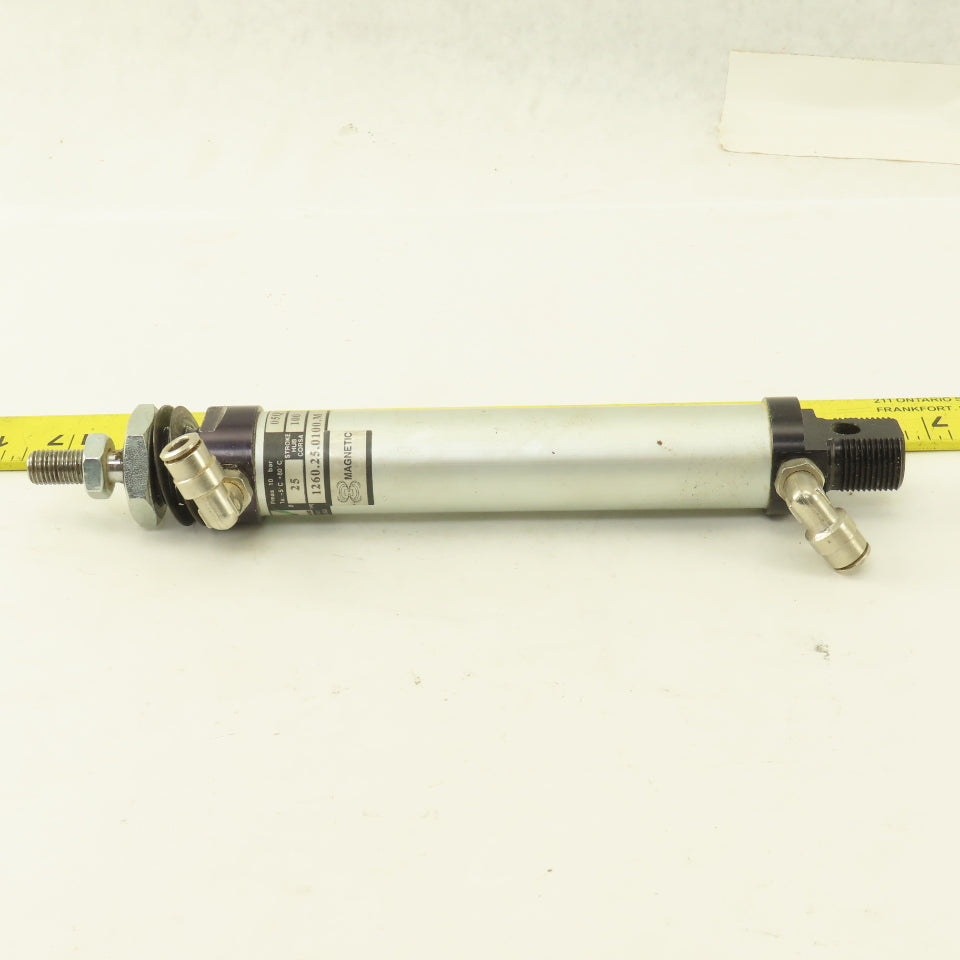 Pneumax 1260.25.0100.M 25mm Bore 100mm Stroke Magnetic Position Air Cylinder
