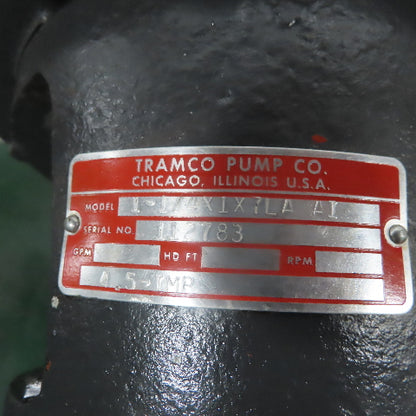 Tramco 1-1/4x1x7LA AI Horizontal Centrifugal Oil Pump W/90 Gal Tank 208-230/460V