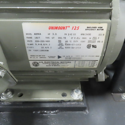 Tramco 1-1/4x1x7LA AI Horizontal Centrifugal Oil Pump W/90 Gal Tank 208-230/460V