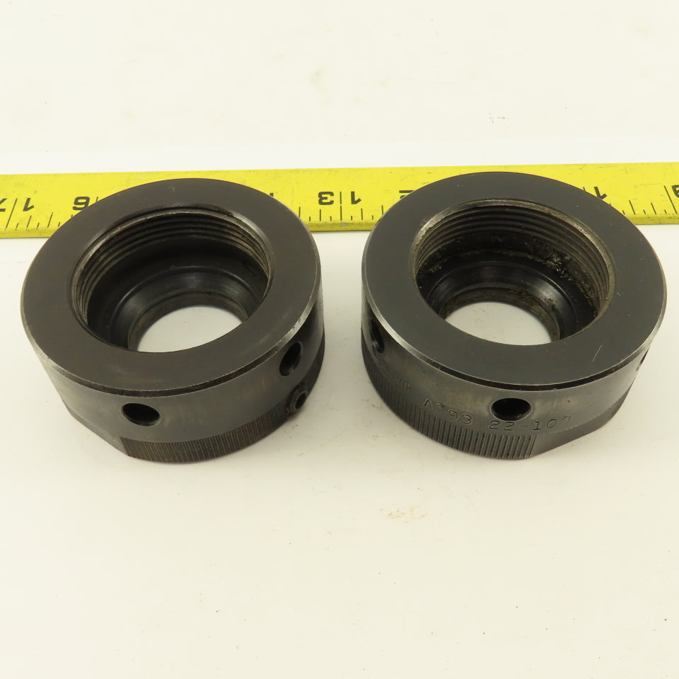 Sandvik A393.22-100 Cat 40 Tool Holder Collet Chuck Nut Lot Of 2
