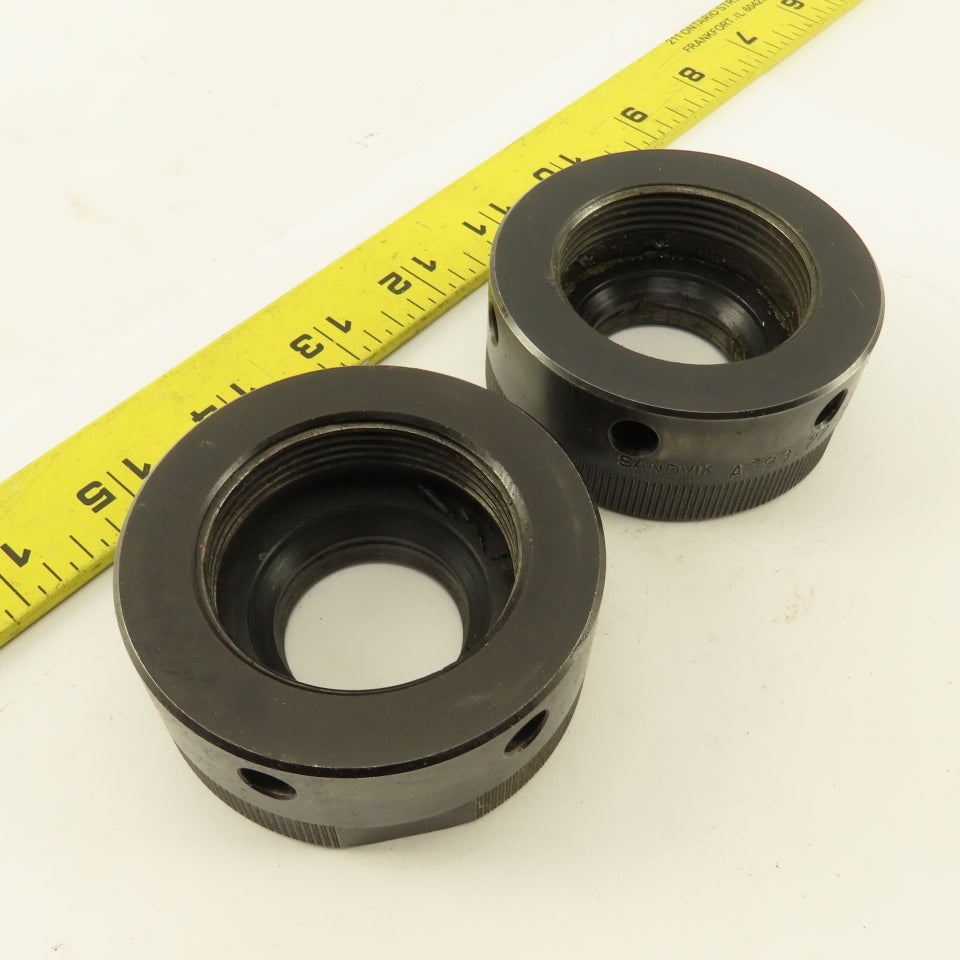 Sandvik A393.22-100 Cat 40 Tool Holder Collet Chuck Nut Lot Of 2