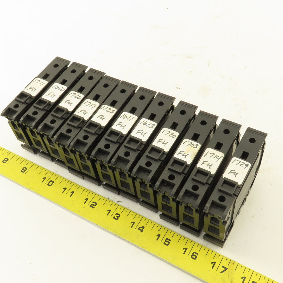 Allen Bradley 1492-WFB10 Single Pole Fuse Terminal Block Lot Of 11