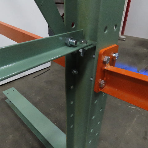 Cantilever Rack 2-Sided 12' Tall 48" Bracing Bolt Together 48" 1600Lb Cap Arms - Starter NEW