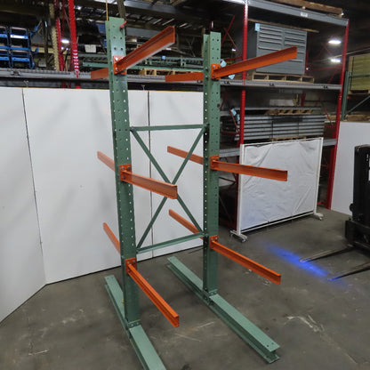 Cantilever Rack 2-Sided 12' Tall 72" Bracing Bolt Together 48" 1600Lb Cap Arms - Starter NEW