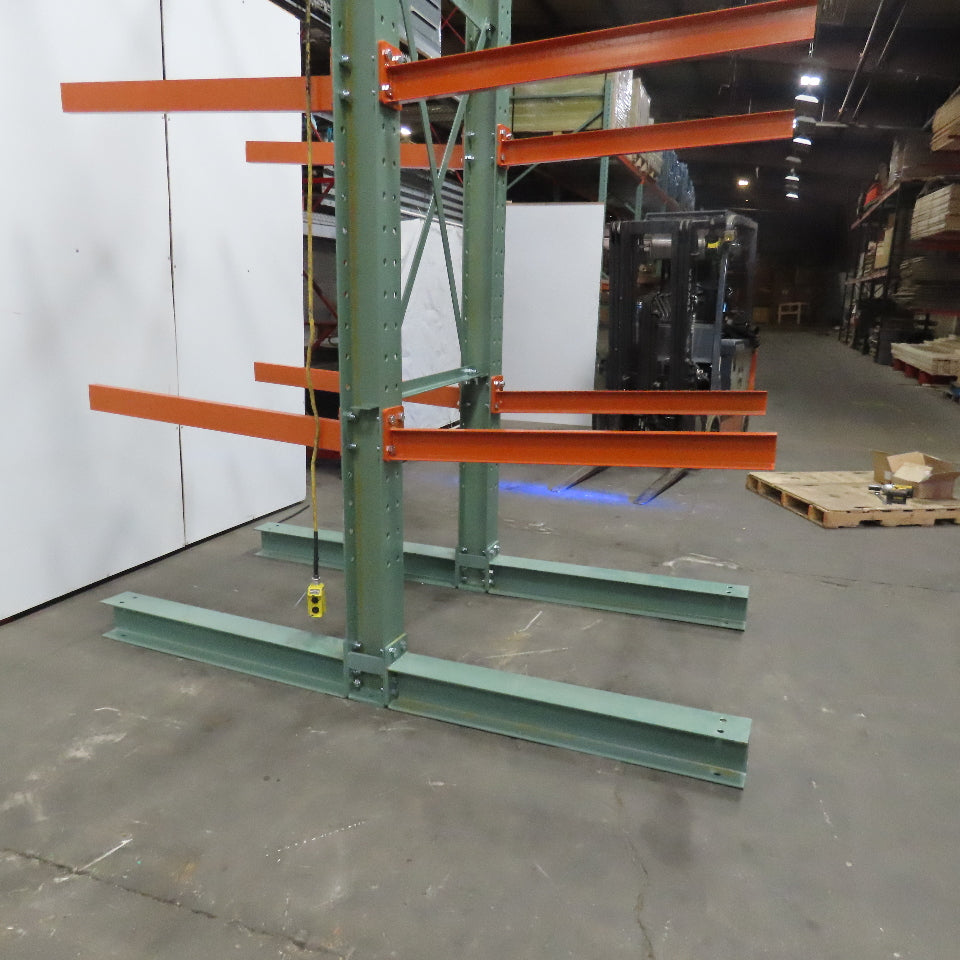 Cantilever Rack 2-Sided 12' Tall 72" Bracing Bolt Together 48" 1600Lb Cap Arms - Starter NEW