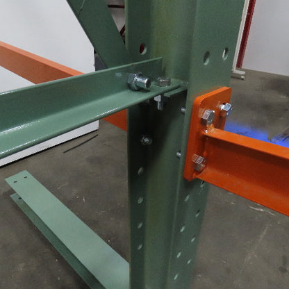 Cantilever Rack 2-Sided 12' Tall 72" Bracing Bolt Together 48" 1600Lb Cap Arms - Starter NEW