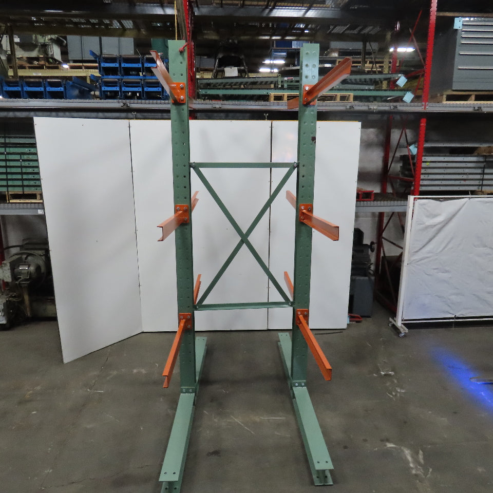 Cantilever Rack 2-Sided 12' Tall 72" Bracing Bolt Together 48" 1600Lb Cap Arms - Starter NEW
