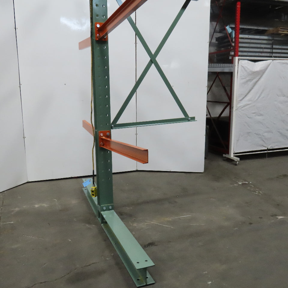 Cantilever Rack 2-Sided 12' Tall 72" Bracing Bolt Together 48" 1600Lb Cap Arms - Add-On NEW