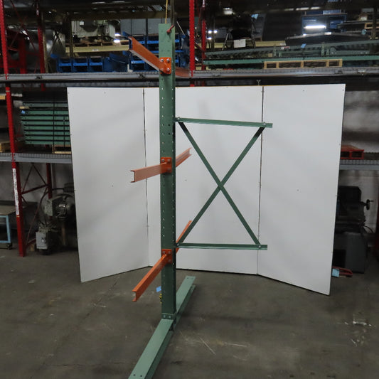 Cantilever Rack 2-Sided 12' Tall 72" Bracing Bolt Together 48" 1600Lb Cap Arms - Add-On NEW